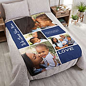 Family Love Photo Collage Personalized Weighted Blanket