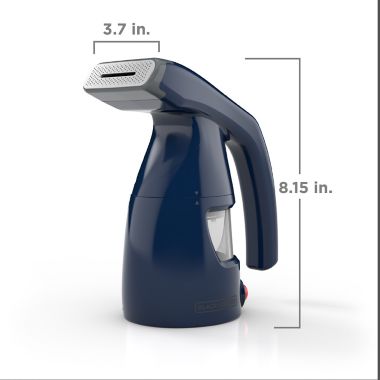 Black & Decker&trade; HGS011S Easy Garment Steamer in Navy. View a larger version of this product image.