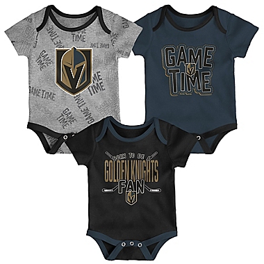 NHL Las Vegas Golden Knights 3-Pack Game on Short Sleeve Creeper Bodysuits. View a larger version of this product image.
