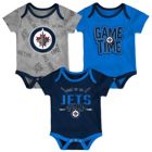 Alternate image 0 for NHL Winnipeg Jets 3-Pack Game On Short Sleeve Creeper Bodysuits