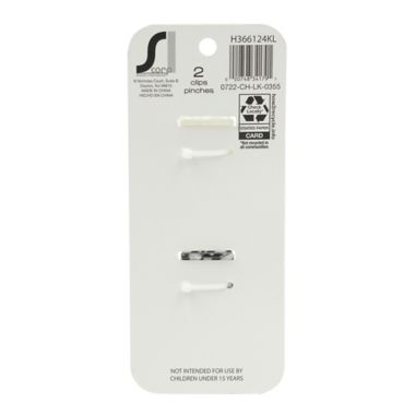 Charisma&trade; 2-Piece Medium Marble Aryclic Jaw Clips in Black/White. View a larger version of this product image.