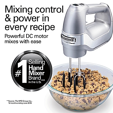 Hamilton Beach&reg; Professional 7-Speed Hand Mixer in Silver. View a larger version of this product image.