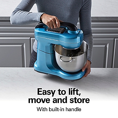 Hamilton Beach&reg; 4 qt. Stand Mixer in Blue. View a larger version of this product image.