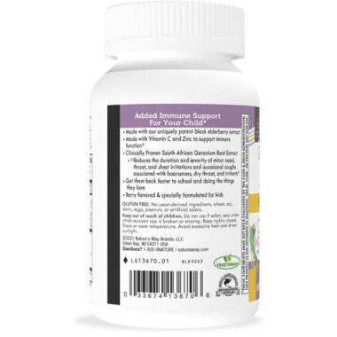 Nature's Way&reg; Kids 36-Count Sambucus&reg; Relief Chewable Tablets. View a larger version of this product image.