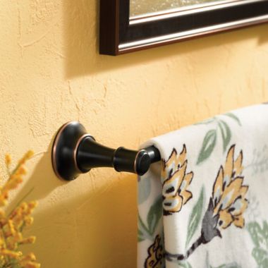 Moen&reg; Ashville&trade; 18-Inch Towel Bar in Mediterranean Bronze. View a larger version of this product image.