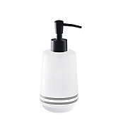 Everhome&trade; Stripe Lotion/Soap Dispenser in Black/White