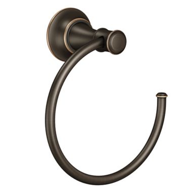 Moen&reg; Ashville&trade; Towel Ring in Mediterranean Bronze. View a larger version of this product image.