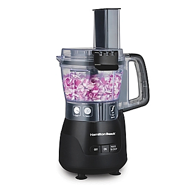 Hamilton Beach&reg; Stack &amp; Snap 4-Cup Compact Food Processor in Black. View a larger version of this product image.