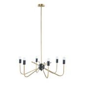 Hamton Hill  Alexis 6-Light Chandelier in Antique Brass/Black