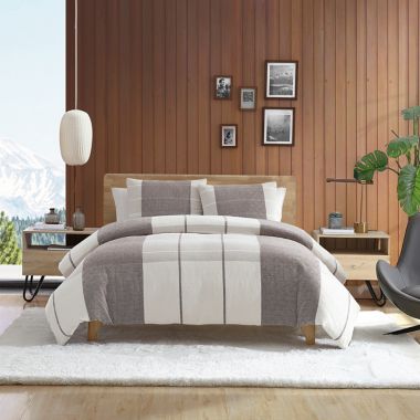 UGG&reg; Porter 3-Piece King Duvet Cover Set in Cashew. View a larger version of this product image.