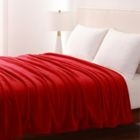 Alternate image 1 for Winter Wonderland Holiday Solid Full/Queen Throw Blanket in Red