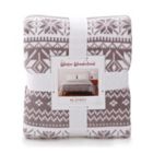 Alternate image 2 for Winter Wonderland Holiday Fairisle King Throw Blanket in Grey