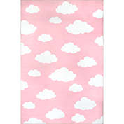 nuLOOM Lilia Machine Washable Clouds 3&#39; x 5&#39; Area Rug in Pink