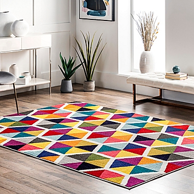 nuLOOM Maris Triangles 6&#39;7 x 9&#39; Multicolor Area Rug. View a larger version of this product image.