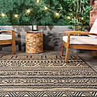 Alternate image 2 for nuLOOM Abbey Tribal Striped Indoor/Outdoor 4&#39; x 6&#39; Area Rug in Charcoal