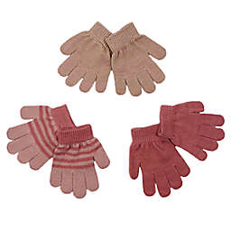 NYGB Size 2T-4T 3-Pack Winter Gloves in Rose Quartz
