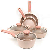 Neoflam&reg; Sherbet Ceramic Nonstick Aluminum 8-Piece Cookware Set in Pink