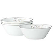 Noritake&reg; Birchwood Fruit Bowls in White/Platinum (Set of 4)