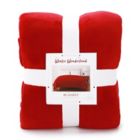Alternate image 3 for Winter Wonderland Holiday Solid Full/Queen Throw Blanket in Red