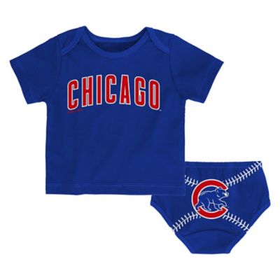 MLB Chicago Cubs Newborn 2-Piece Hey Batter Batter T-Shirt and Diaper Set