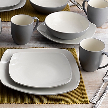 Noritake&reg; Colorwave Square 16-Piece Dinnerware Set in Slate. View a larger version of this product image.