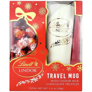 Lindt Travel Mug and Truffles Gift Set. View a larger version of this product image.