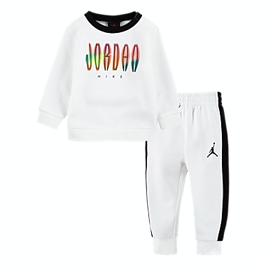 Jordan&reg; 2-Piece MVP Crew Neck Sweater and Jogger Pant Set in Ivory/Multi. View a larger version of this product image.