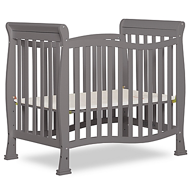 Dream On Me Piper 4-in-1 Convertible Mini Crib in Storm Grey. View a larger version of this product image.