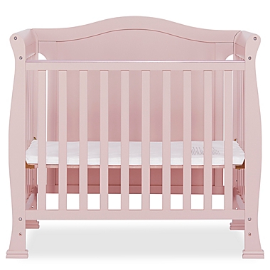 Dream On Me Naples Full Panel 4-in-1 Convertible Mini Crib in Pink Blush. View a larger version of this product image.
