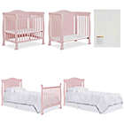 Alternate image 3 for Dream On Me Naples Full Panel 4-in-1 Convertible Mini Crib in Pink Blush