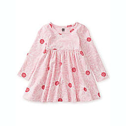 Tea Collection Daisy Print Twirl Dress in Pink