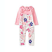 Tea Collection Size 0-3M Ruffle Collar Floral Romper in Pink