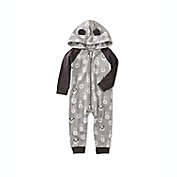 Tea Collection Panda Ears Hooded Baby Coverall in Grey Black