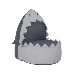 Harper House Ruffian Shark Padded Foot Stool in Grey