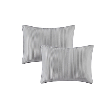 Beautyrest&reg; Jasper 5-Piece Crinkle Velvet Full/Queen Comforter Set in Grey. View a larger version of this product image.