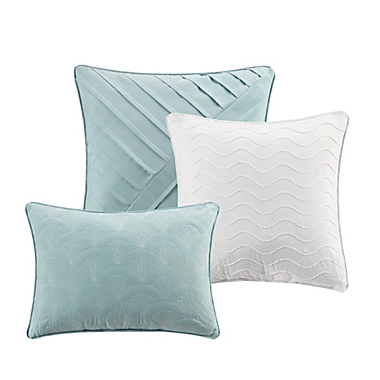 Beautyrest&reg; Conway 10-Piece King Comforter Set in Aqua. View a larger version of this product image.