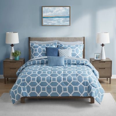 Beautyrest&reg; Nora 10-Piece King Comforter Set in Blue
