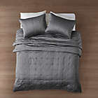 Alternate image 1 for Beautyrest&reg; Ames 3-Piece Charmeuse Full/Queen Coverlet Set in Grey
