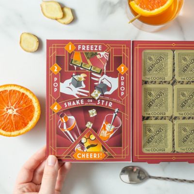 Herb &amp; Lou's The Cooper Blood Orange-Ginger Old Fashioned Infused Cube for Cocktails