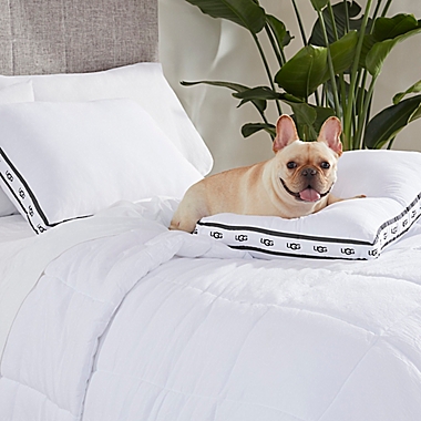 UGG&reg; Devon Down Alternative Quilted King Comforter in White. View a larger version of this product image.