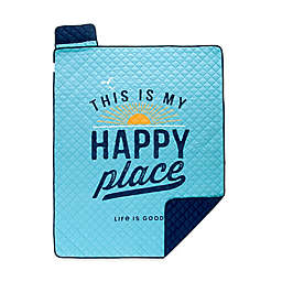 Berkshire Blanket® "Happy Place" Life is Good® Outdoor Blanket in Blue