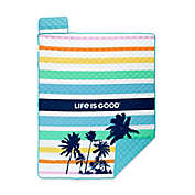 Berkshire Blanket&reg; Stripe Life is Good&reg; Printed Outdoor Blanket in Navy