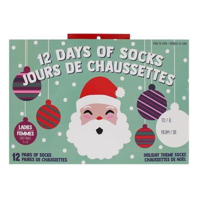 12-Pack Women&#39;s Holiday Socks Advent Calendar