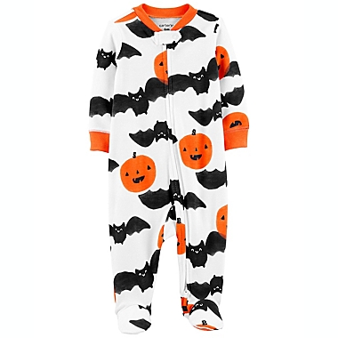 carter&#39;s&reg; Newborn Halloween 2-Way Zip Sleep &amp; Play Footie Pajama in Orange. View a larger version of this product image.