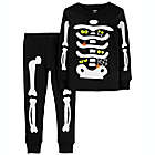 Alternate image 0 for carter&#39;s&reg; Size 4T 2-Piece Halloween Skeleton Top and Pant Pajama Set in Black