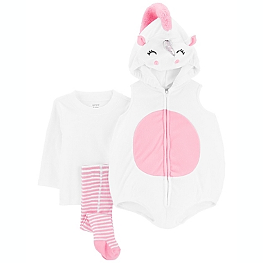 carter&#39;s&reg; Size 6-9M 3-Piece Little Unicorn Halloween Costume in White. View a larger version of this product image.
