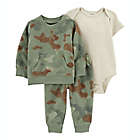 Alternate image 0 for carter&#39;s&reg; Size 3M 3-Piece Camo Sweater, Bodysuit, and Pant Set in Green