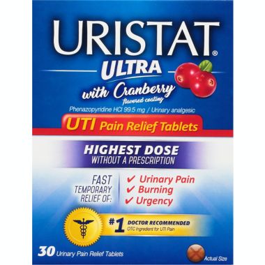 Uristat&reg; 30-Count Ultra UTI Pain Relief Tablets with Cranberry Coating. View a larger version of this product image.