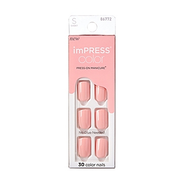 KISS® imPRESS Color® Press-On Manicure® in Dolce Pink | Bed Bath & Beyond