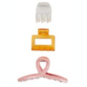 Scunci&reg; 3-Piece Assorted Posh Pink Claw Hair Clips